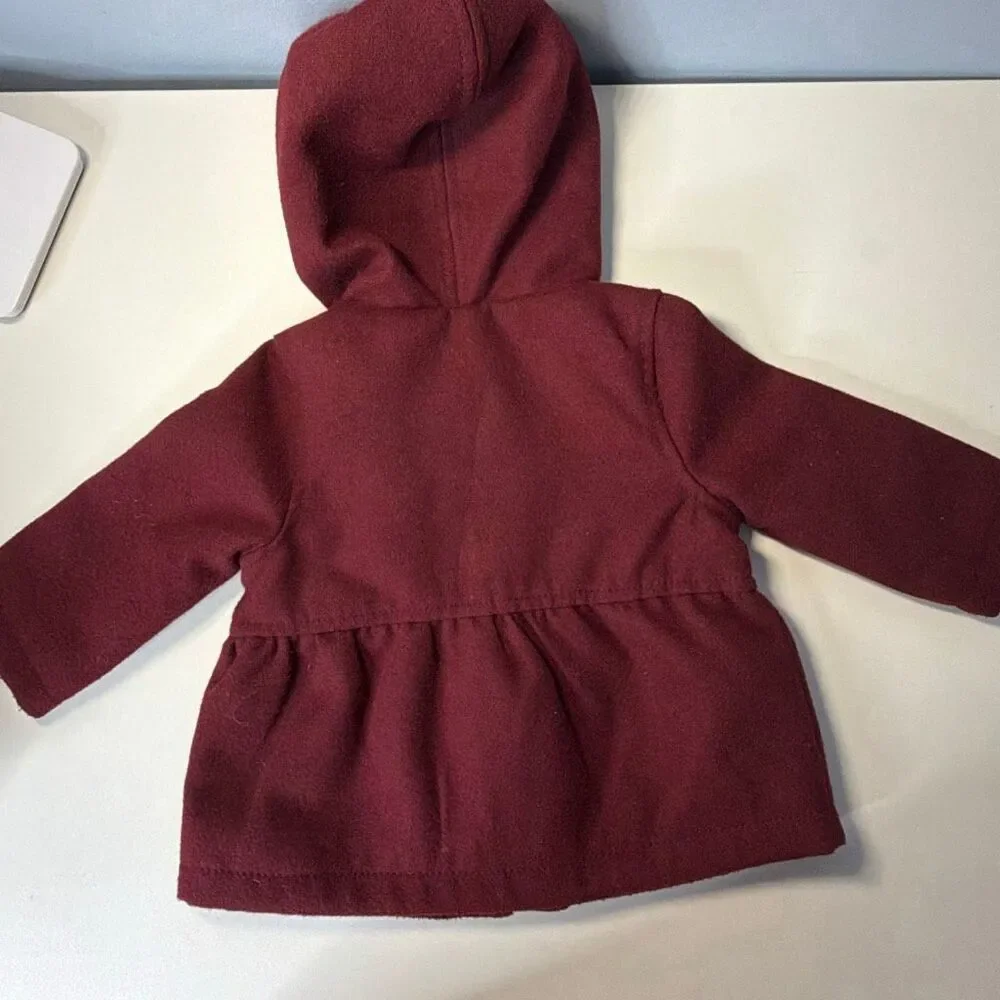 Old Navy Burgundy Pea Coat Baby 3-6 mo